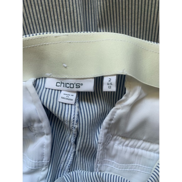 Chico’s Striped Pull On Pants Women’s Size 12 - Picture 3 of 4
